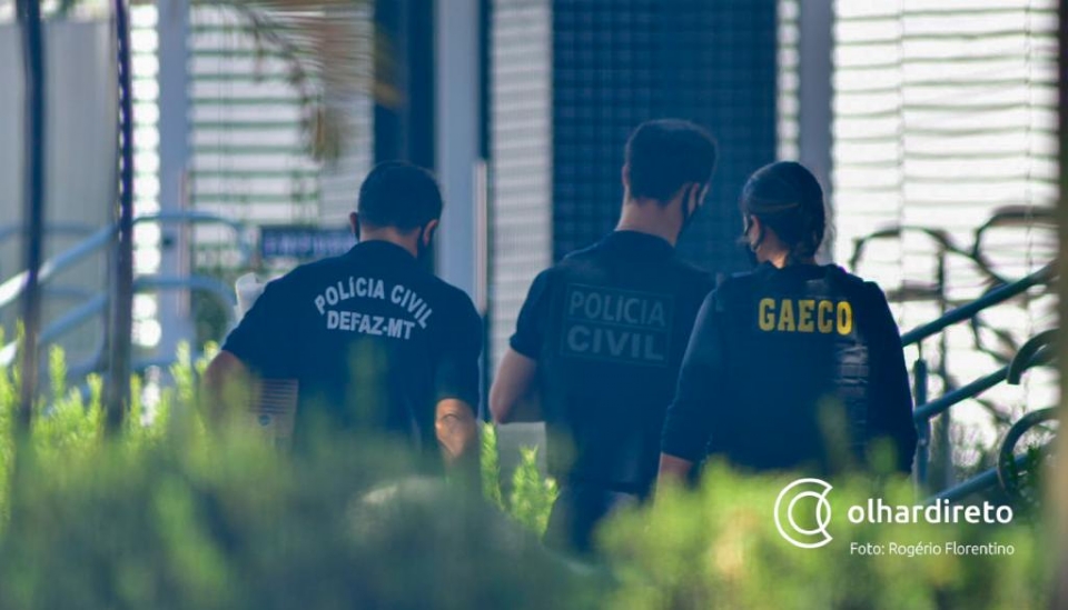 Gaeco e Corregedoria da PJC cumprem 44 mandados contra grupo criminoso integrado por policiais civis e militares