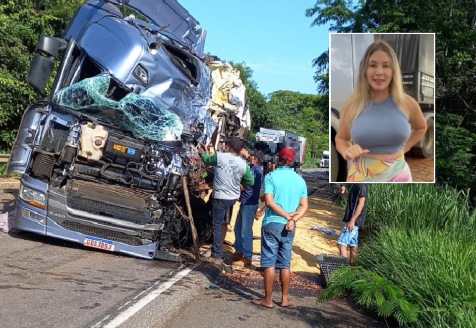 Caminhoneira influencer Aline Fuchter sofre acidente em rodovia de MT; veja vdeo
