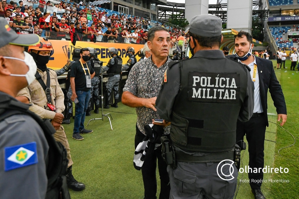 Polcia Civil abre inqurito para apurar suposto racismo de atleticano contra torcida do Flamengo na Arena Pantanal