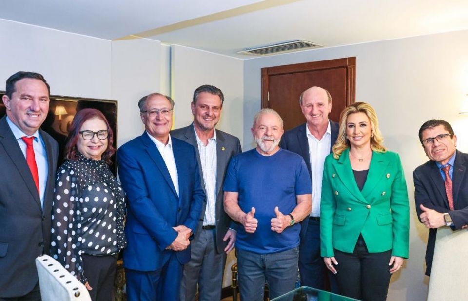 Lula e Alckmin recebem lideranas do PT, PV, PCdoB, PSD e PP de Mato Grosso