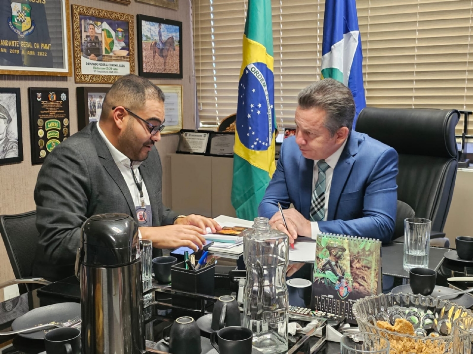 Governador Mauro Mendes em entrevista ao jornalista Max Aguiar, do OD, em Braslia