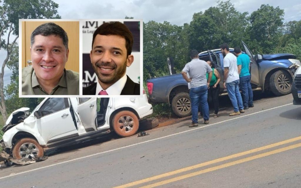 Secretrio Luluca, Jajah Neves e locutor Arizona sofrem grave acidente na Estrada da Guia