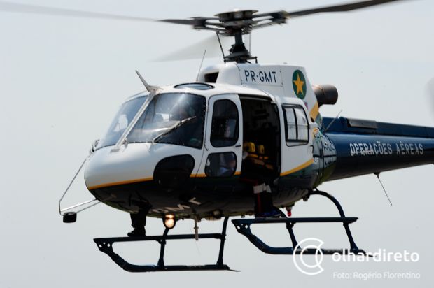 Rotatrias de Cuiab tero heliponto para descida de aeronaves do Ciopaer