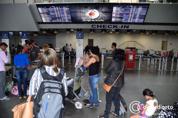 Mau tempo cancela cinco voos da Azul no Aeroporto de Cuiab;  veja detalhes 
