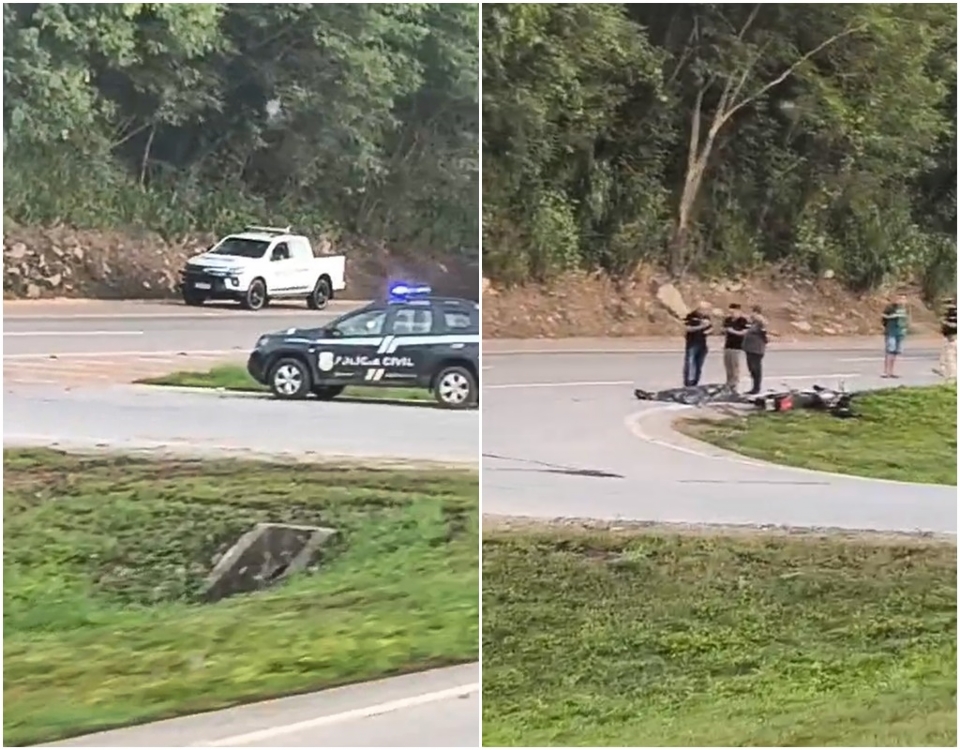 Motociclista morre aps invadir contramo e colidir com carro na BR-364; veja vdeo