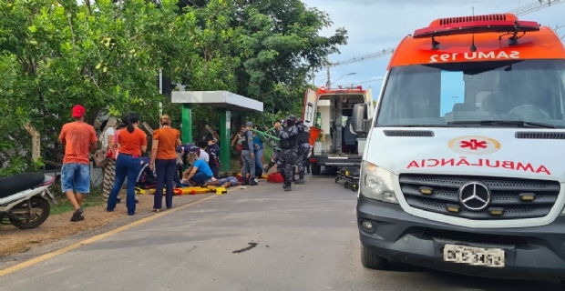 Motorista atropela trs em frente ao Hospital Municipal de Cuiab; grvida entre as vtimas