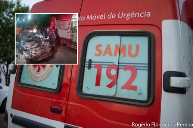 Prisma bate em camionete prximo ao Lua Morena e deixa quatro pessoas feridas