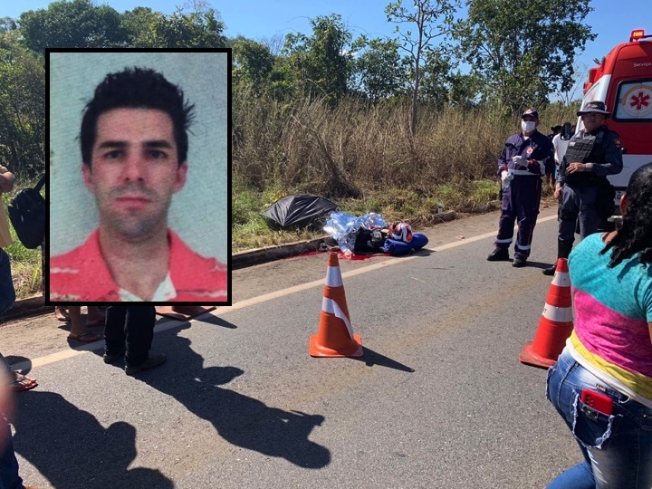 Motociclista invade pista contrria e morre em acidente na MT-251;   vdeos