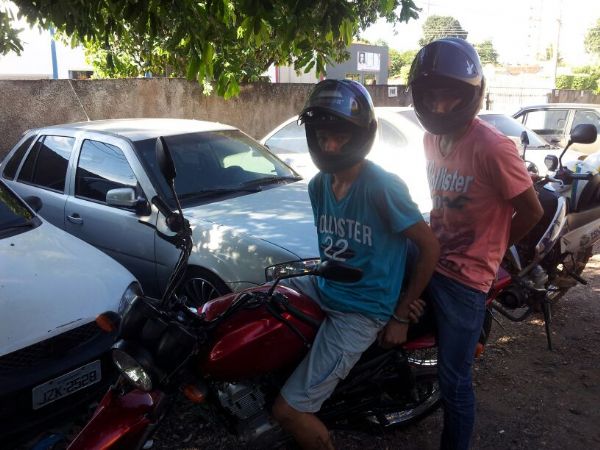 Menores apreendidos pela CAR, em Rondonpolis, nesta quinta-feira