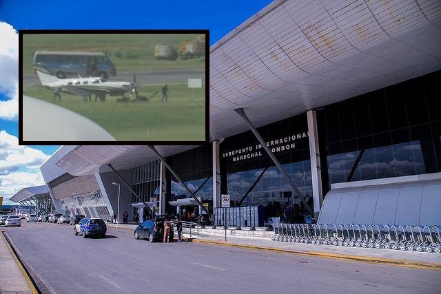 Aeroporto de Cuiab tem decolagens e pousos suspensos; veja fotos e vdeo