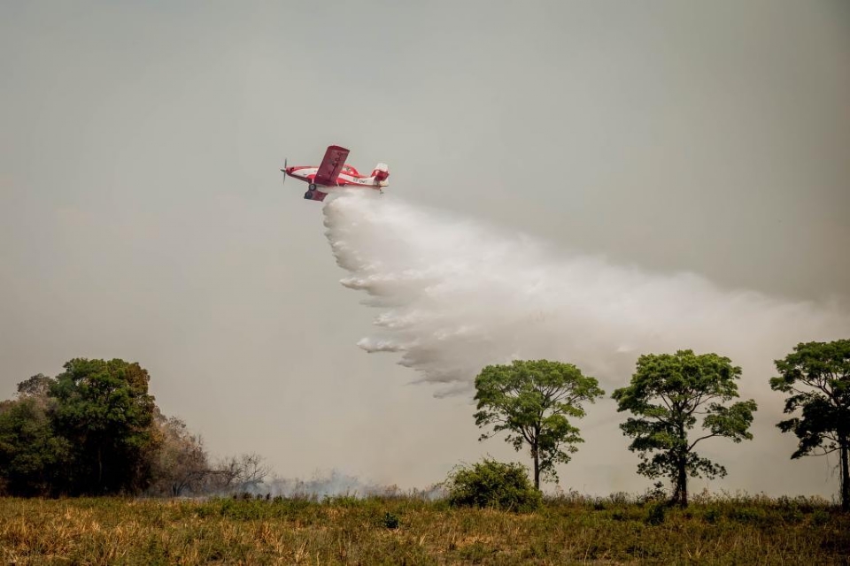 Governo de MT aciona Ministrio do Meio Ambiente para reforar combate a incndio no Pantanal