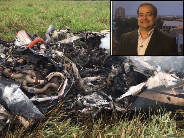 Avio que saiu de Mato Grosso cai e mata ex-candidato a prefeito e piloto;  fotos 