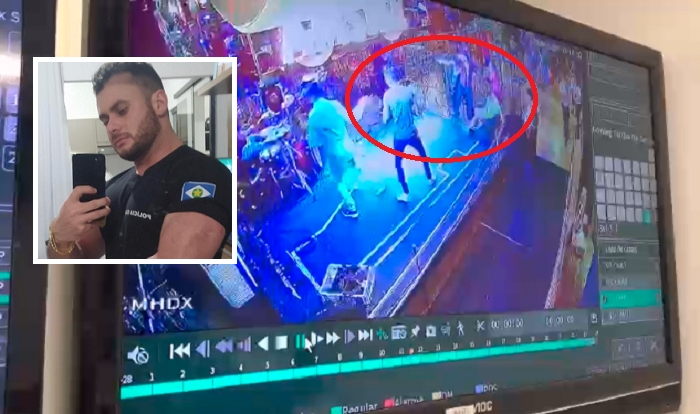 Policial atira em bar aps ver namorada abraando cantor; veja vdeo
