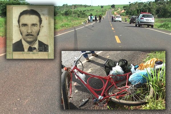 Ciclista  atropelado por carro de passeio em rodovia e morre na hora