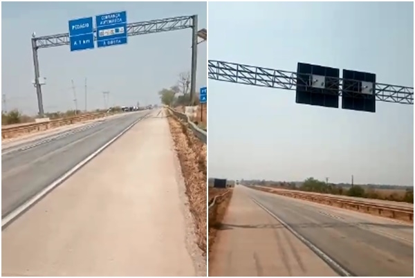 Cmeras instaladas atrs de placas em rodovia de Cuiab no servem para multar motoristas; vdeo