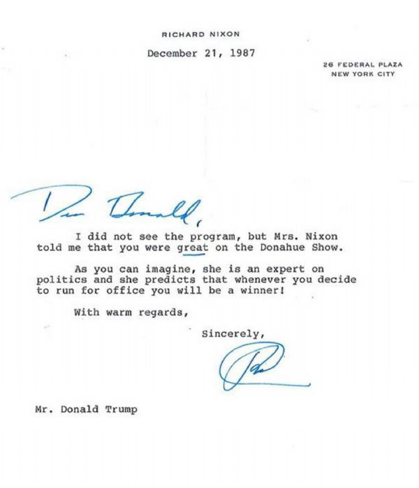 A curiosa carta de Richard Nixon em 1987 que prev eleio de Donald Trump  presidncia dos EUA