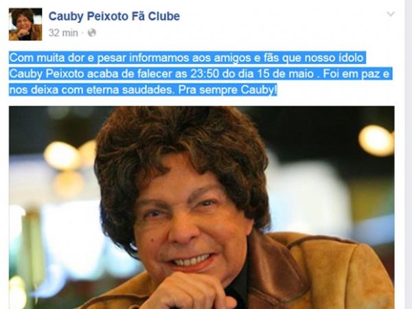 Morre aos 85 anos o cantor Cauby Peixoto