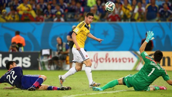 James Rodrguez elege gol feito na Arena Pantanal o mais bonito de 2014;  vdeo 
