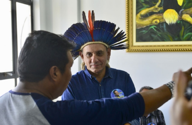 ndios da etnia Kaiabi declaram apoio a candidatura de Nilson Leito ao Senado