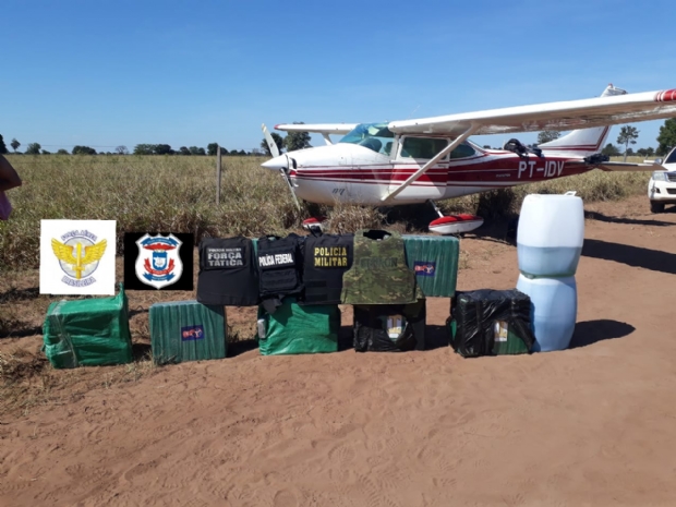 Foras de segurana interceptam aeronave que vinha da Bolvia com 250 kg de cocana