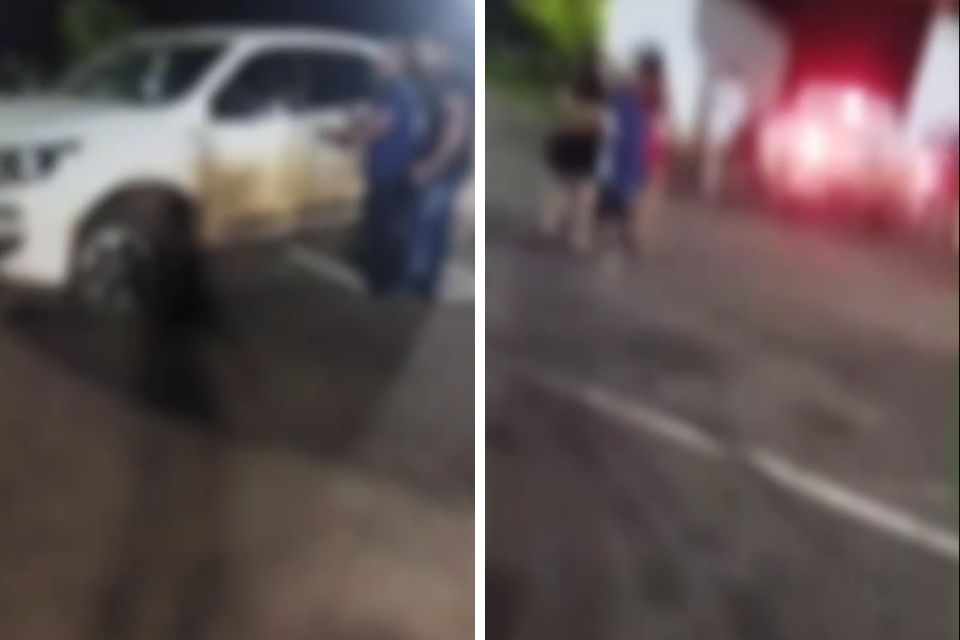 Motorista avana com S-10 e atropela duas jovens no interior de MT: vdeo