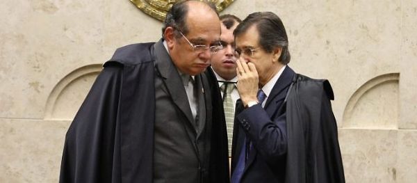 Gilmar Mendes e o ex-ministro do STF Cezar Peluso