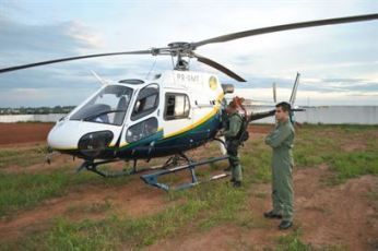 Helicptero foi usado na operao da polcia