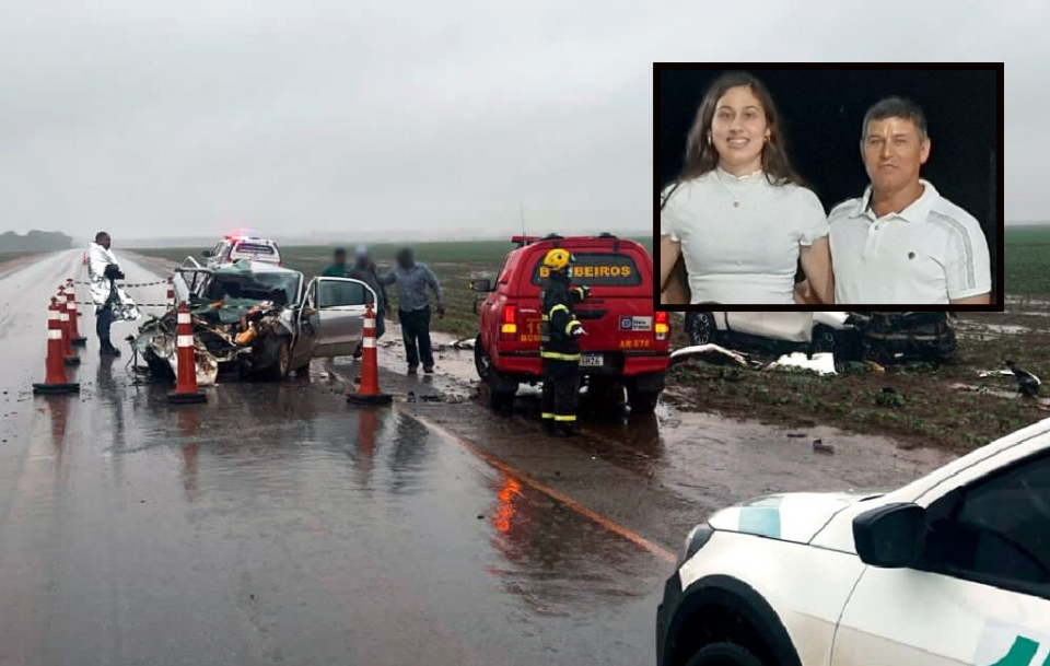 Vtimas de acidente entre carros na MT-484 so identificadas; pai e filha morreram