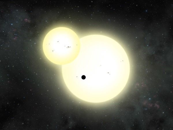 Impresso de artista de eclipse do planeta Kepler-1647b, descoberto nesta segunda (13).