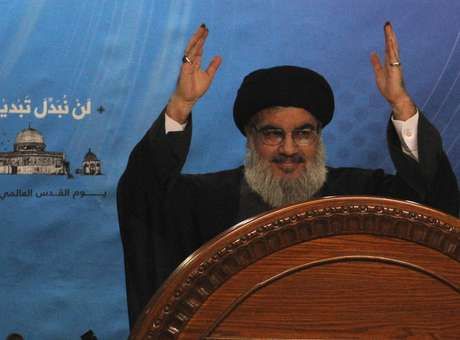 Lder do Hezbollah faz rara apario para apoiar Gaza