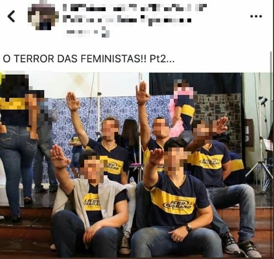 Postagem com suposto gesto nazista de alunos em Cuiab gera revolta; envolvidos alegam juramento