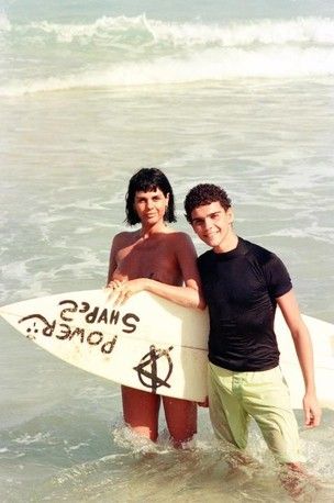 Monique Evans com Wagner Carvalho nos anos 80