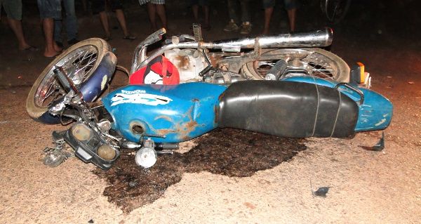 Motocicleta usada por Chaparral no momento do acidente