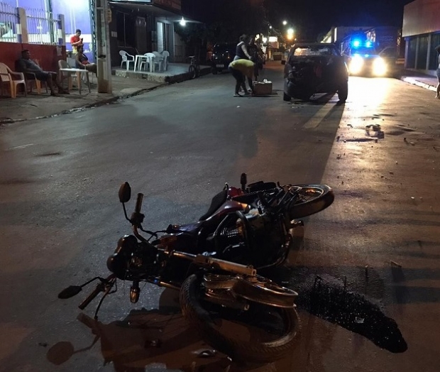 Alcoolizado, homem atropela motociclista e acaba preso pela Polcia Militar