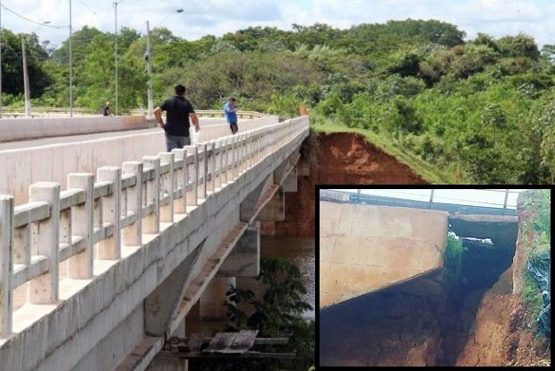 Governo descarta risco de desabamento na ponte no Coxip e d prazo para terminar obra;  fotos 