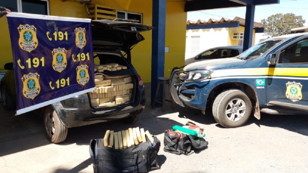 Homem  preso em rodovia transportando 360 kg de maconha para Cuiab