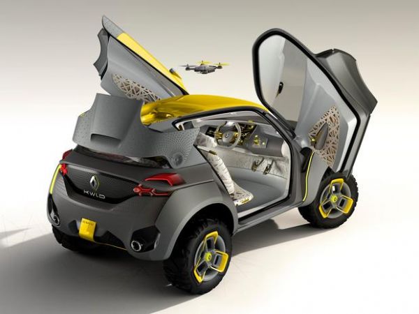 Renault Kwid Concept foi equipado com um drone (veculo areo no tripulado) para que o motorista no fique parado no trnsito