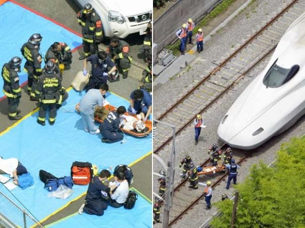 Dois morrem aps homem atear fogo em si mesmo em trem-bala japons