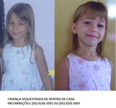 Menina de apenas 8 anos   sequestrada de dentro de casa; Veja fotos