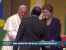 Joaquim Barbosa cumprimenta Papa e deixa Dilma no vcuo